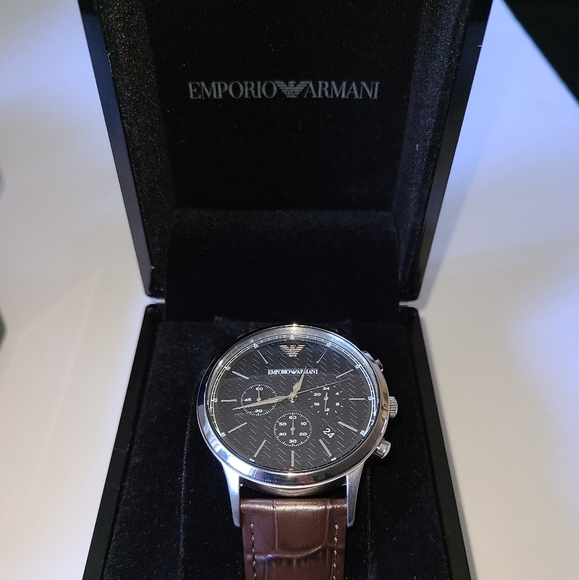 Emporio Armani Other - Emporio Armani Croc Embossed Band Watch NWT
